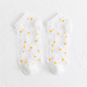 Chaussettes Marguerites Translucides (5 paires)