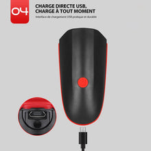 Charger l&#39;image dans la galerie, Eclairage Avant de Vélo de Montagne Rechargeable USB
