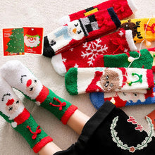 Charger l&#39;image dans la galerie, Coffret Cadeau De Noël Chaussettes En Molleton Corail
