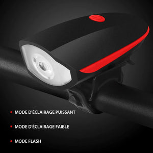 Eclairage Avant de Vélo de Montagne Rechargeable USB