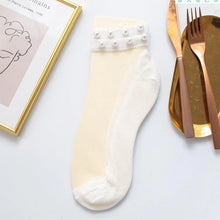 Charger l&#39;image dans la galerie, Chaussettes Transparentes avec Perles pour Femmes
