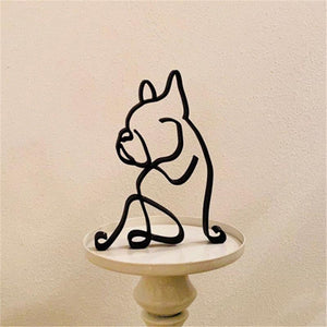 Chien Art Minimaliste Sculpture