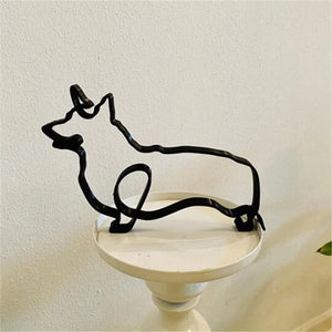 Chien Art Minimaliste Sculpture