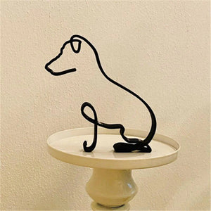 Chien Art Minimaliste Sculpture