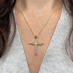 Collier Pendentif Croix d'Ange