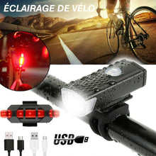 Charger l&#39;image dans la galerie, Ensemble d&#39;éclairage de vélo rechargeable
