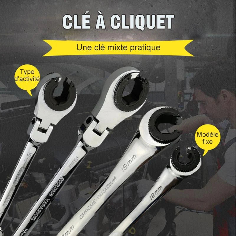 Clé à cliquet tubulaire