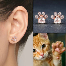 Charger l&#39;image dans la galerie, Boucles d&#39;Oreilles Pattes de Chats Mignons
