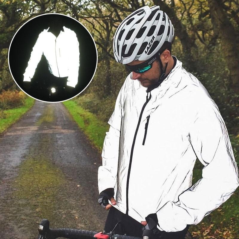 Veste de Cyclisme Haute Visibilité Totalement Réfléchissante