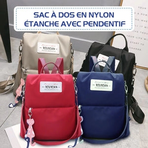 Sac à Dos en Nylon Étanche avec Pendentif