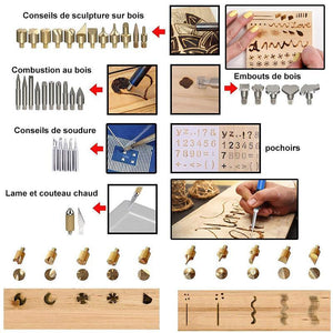 Kit de peinture d'art au bois professionnel