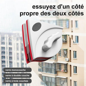 Nettoyant magnétique pour vitres double face