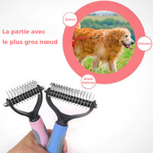 Charger l&#39;image dans la galerie, Peigne à double extrémité de toilettage pour animaux de compagnie - élimine les nœuds lâches et les poils emmêlés
