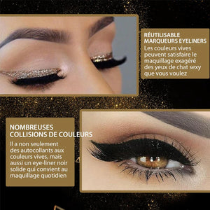 Eyeliner réutilisable et autocollants pour cils (4 paires)