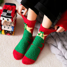 Charger l&#39;image dans la galerie, Coffret Cadeau De Noël Chaussettes En Molleton Corail
