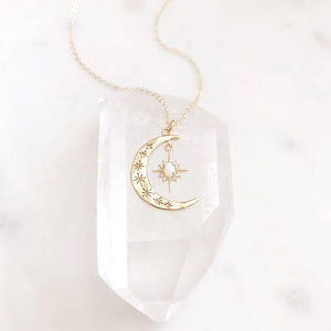 Collier Croissant de Lune & Soleil