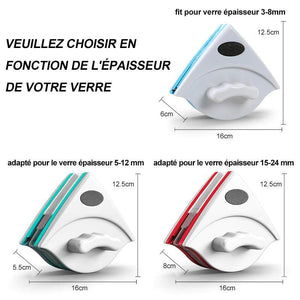 Nettoyant magnétique pour vitres double face