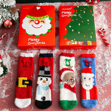 Charger l&#39;image dans la galerie, Coffret Cadeau De Noël Chaussettes En Molleton Corail
