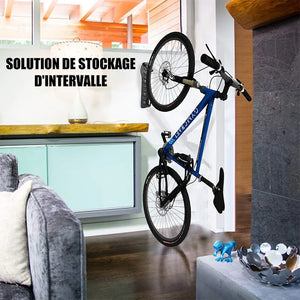 Support De Rangement Pour Bicyclettes Ajustable Suspension À Mur Vertical