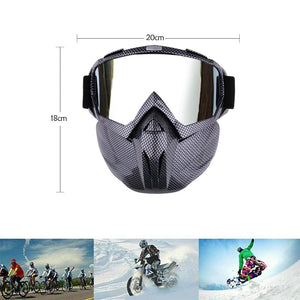 Ciaovie™ Lunettes de Motocross avec Masque Détachable