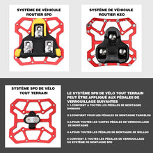 Charger l&#39;image dans la galerie, Adaptateur Pour SPD KEO Pédale de Vélo En Alliage D&#39;aluminium(2PCs)
