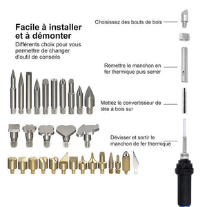 Kit de peinture d'art au bois professionnel