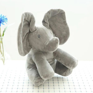 Éléphant en peluche, jeu de cache-cache électrique