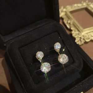 Boucles d'oreilles Boule Simple Diamant Creux