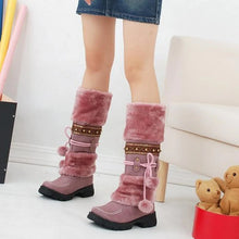 Charger l&#39;image dans la galerie, Bottes au Genou Chaudes pour Femmes en Hiver
