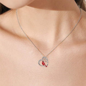 Collier Pendentif Coeur Cardinal