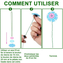 Charger l&#39;image dans la galerie, Bricolage Kit de Bouquets de Feutre de Bouton de Fil en Fer
