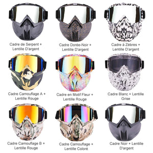 Ciaovie™ Lunettes de Motocross avec Masque Détachable