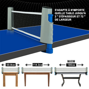 Filet de tennis de table rétractable