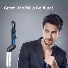 Charger l&#39;image dans la galerie, Peigne lisseur cheveux et barbe pour homme
