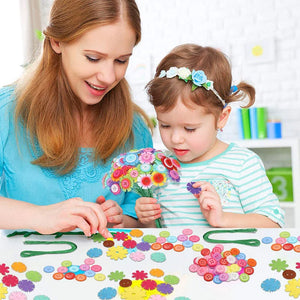 Bricolage Kit de Bouquets de Feutre de Bouton de Fil en Fer