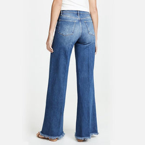 Jeans en Jean Évasée pour Femme des Années 70