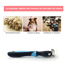 Charger l&#39;image dans la galerie, Peigne à double extrémité de toilettage pour animaux de compagnie - élimine les nœuds lâches et les poils emmêlés
