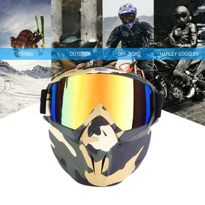 Ciaovie™ Lunettes de Motocross avec Masque Détachable