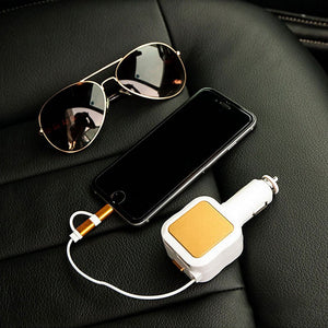 Ciaovie™ Chargeur de Voiture Multi avec Câble de Chargement Rétractable