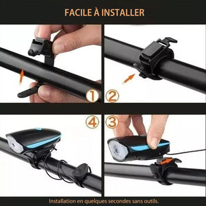 Eclairage Avant de Vélo de Montagne Rechargeable USB