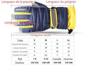 Gants Imperméables Coupe-vent d'Hiver Unisexes