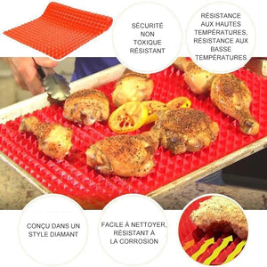 Ciaovie™ Tapis de Cuisson en Silicone Anti-adhésif Réutilisable