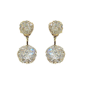 Boucles d'oreilles Boule Simple Diamant Creux