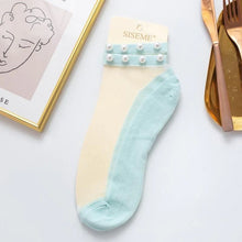 Charger l&#39;image dans la galerie, Chaussettes Transparentes avec Perles pour Femmes
