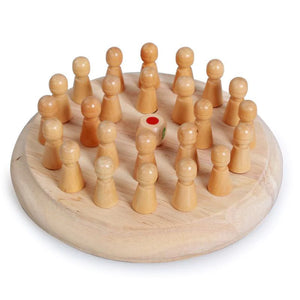 Échecs de bâton de match de mémoire en bois