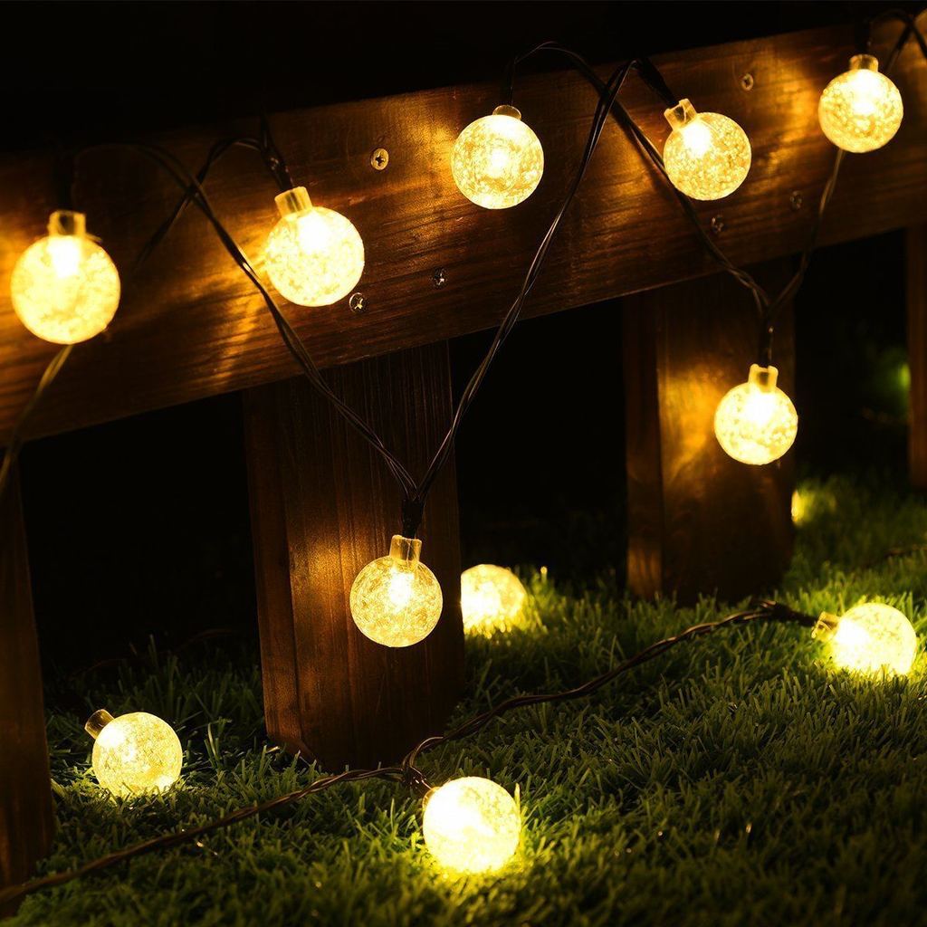 Guirlande Lumineuse Solaire Boule de Cristal